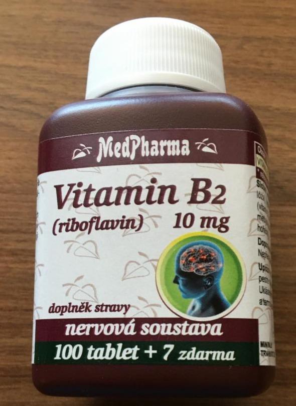 Fotografie - Vitamin B2 (riboflavin) 10mg MedPharma