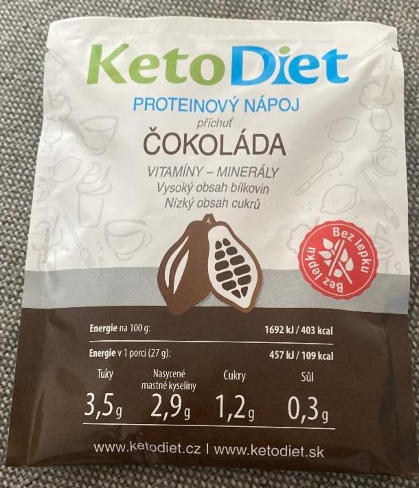 Fotografie - Proteinový nápoj s příchutí čokoláda KetoDiet