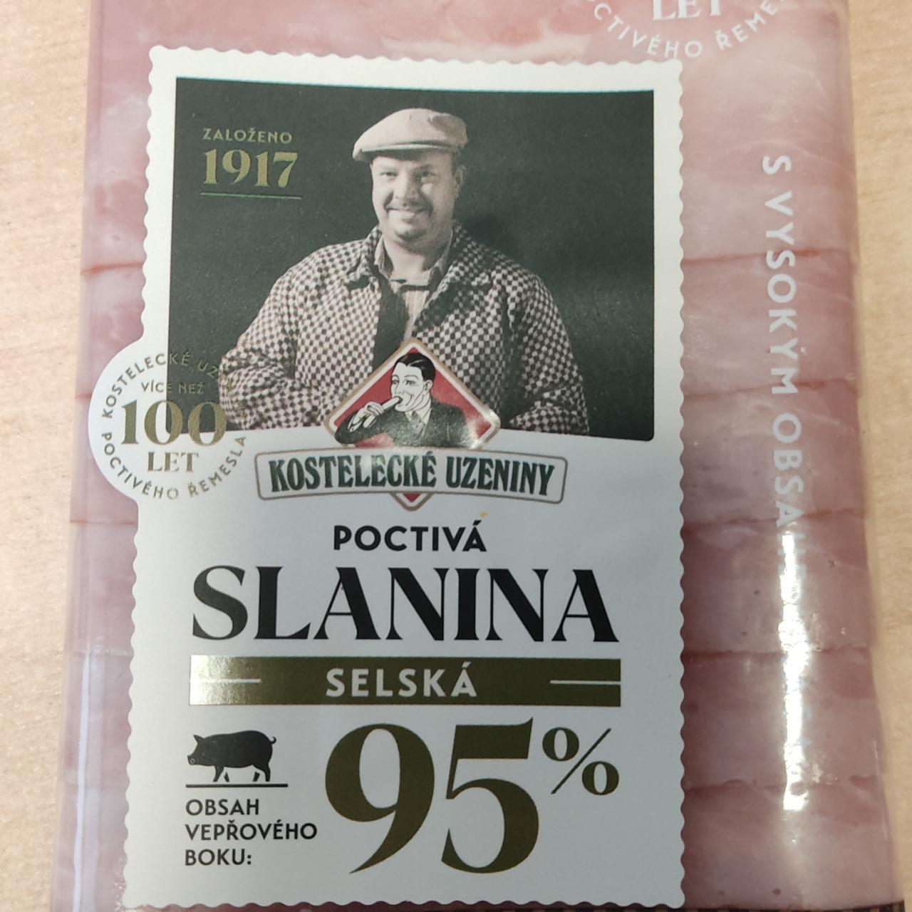 Fotografie - Poctivá selská slanina 95% Kostelecké uzeniny
