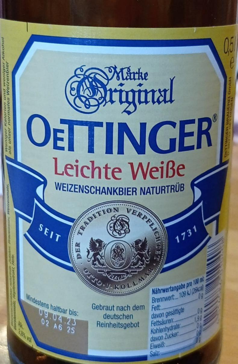 Fotografie - Oettinger Leichte Weiße Marke Original