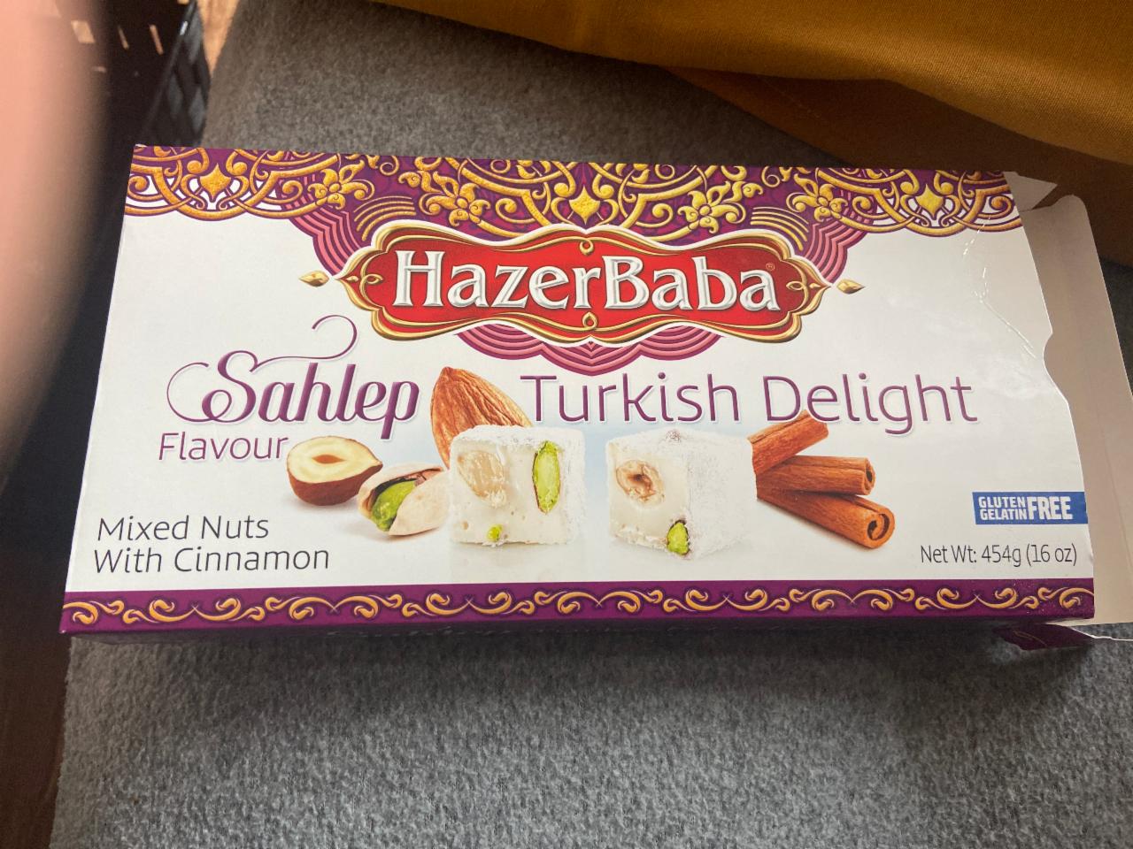Fotografie - Sahlep flavour turkish delight mixed nut with cinnamon HazerBaba