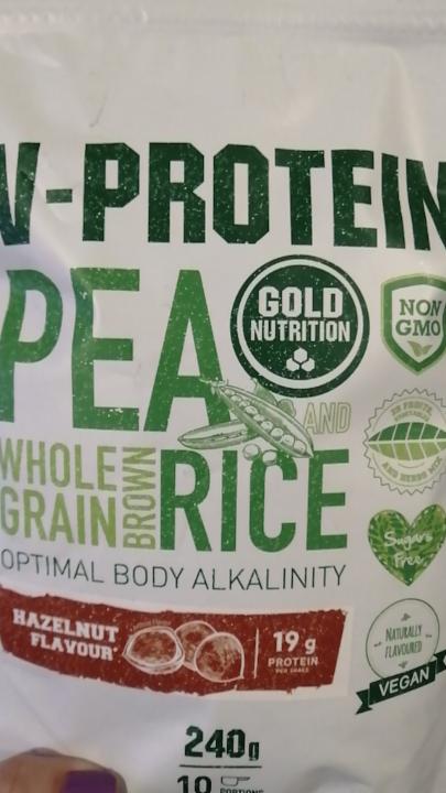 Fotografie - V-protein Whole Grain Brown Rice Hazelnut Gold Nutrition