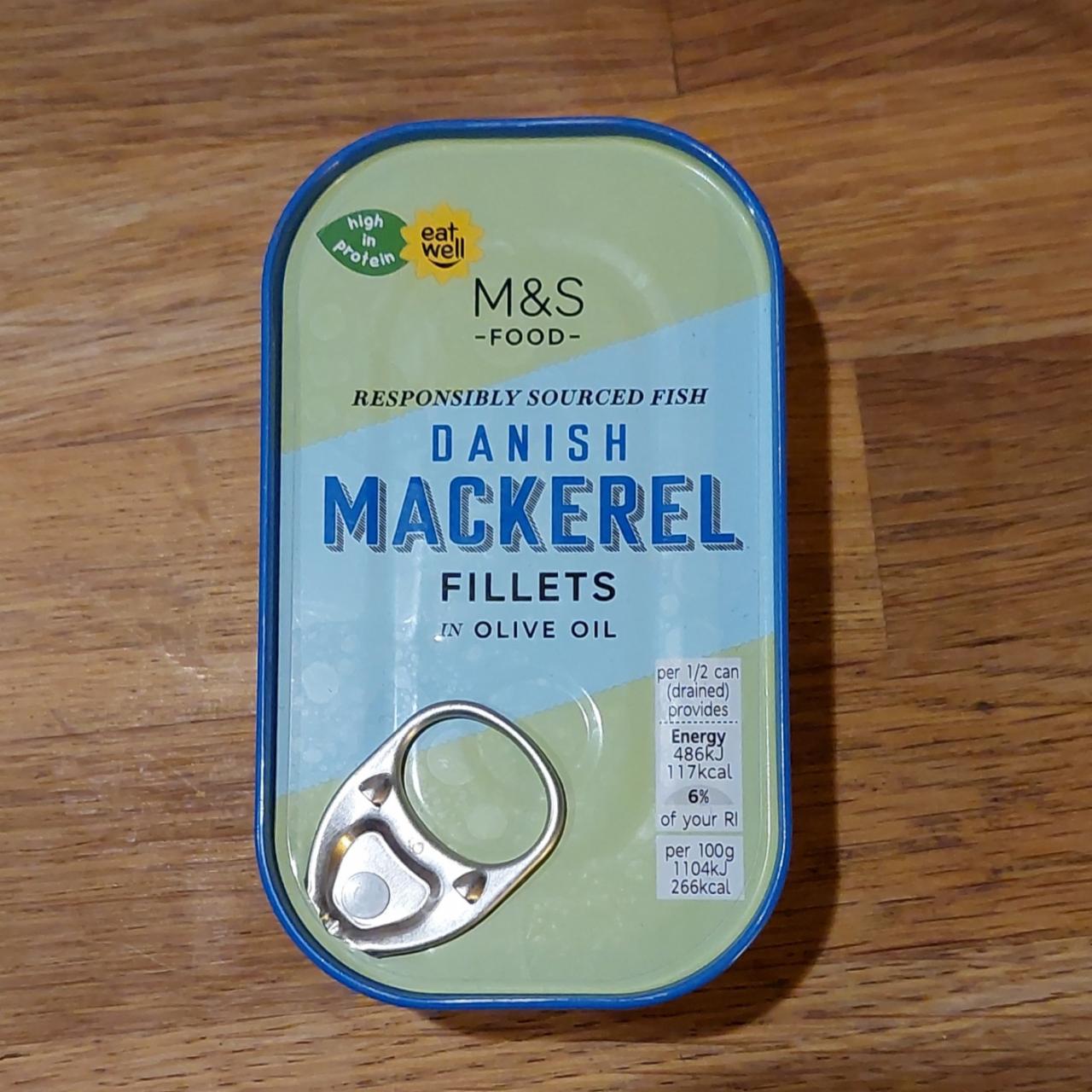 Fotografie - Danish Mackerel Fillets in Olive Oil M&S Food