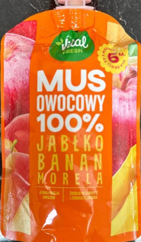 Fotografie - Mus owocowy 100% Jablko Banan Morela Vital fresh