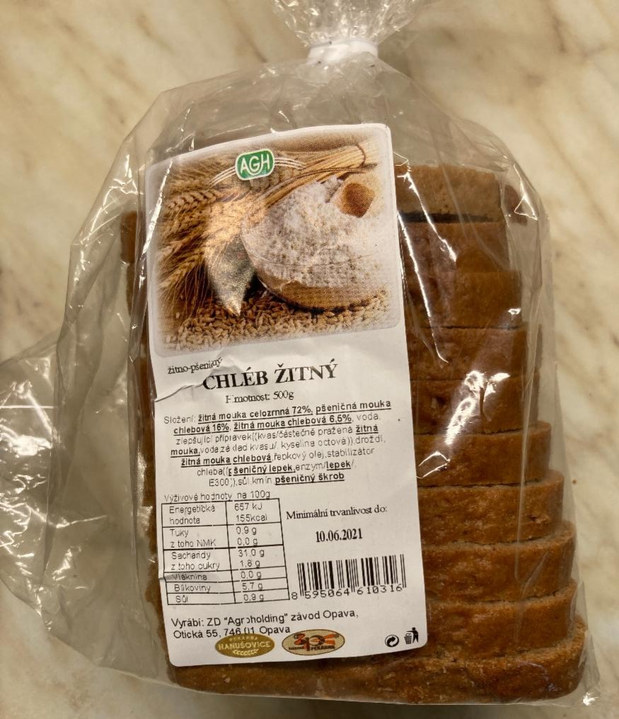 Fotografie - chléb žitný AGH Slezská pekárna