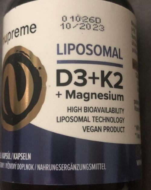 Fotografie - Liposomal D3+K2+magnesium nupreme