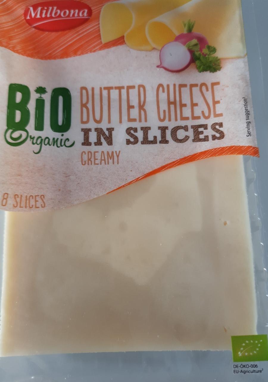 Fotografie - Bio Organic Butter cheese in slices creamy Milbona