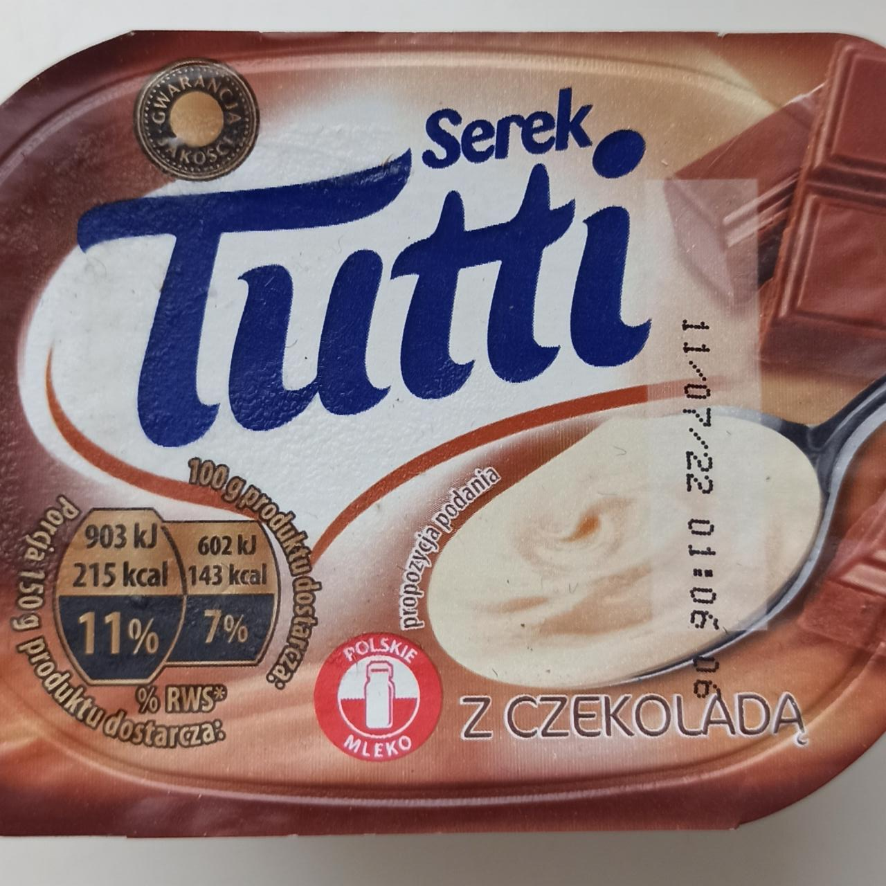 Fotografie - Tutti serek czekolada Tutti
