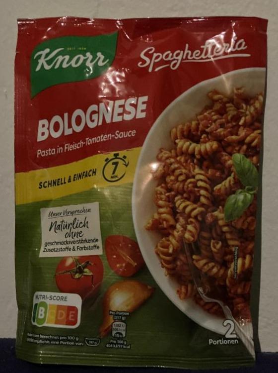 Fotografie - Spaghetteria Bolognese Pasta in Fleisch-Tomaten-Sauce Knorr
