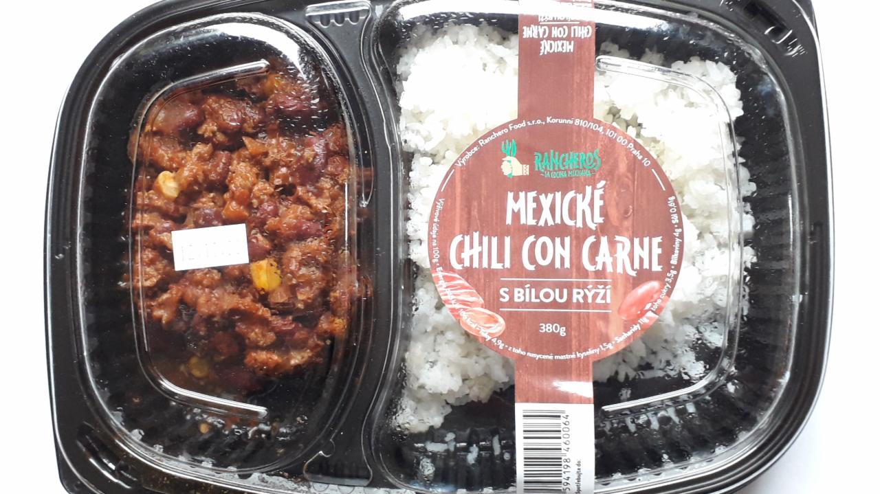 Fotografie - chilli con carne mexické s bílou rýží Rancheros