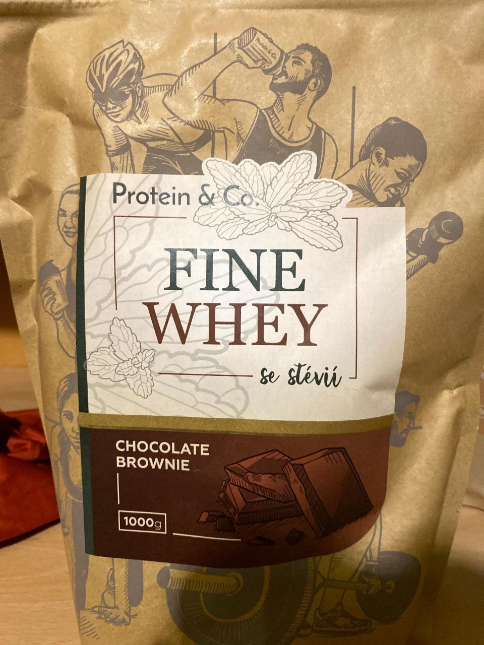 Fotografie - Fine Whey se stévií Chocolate Brownie Protein & Co.