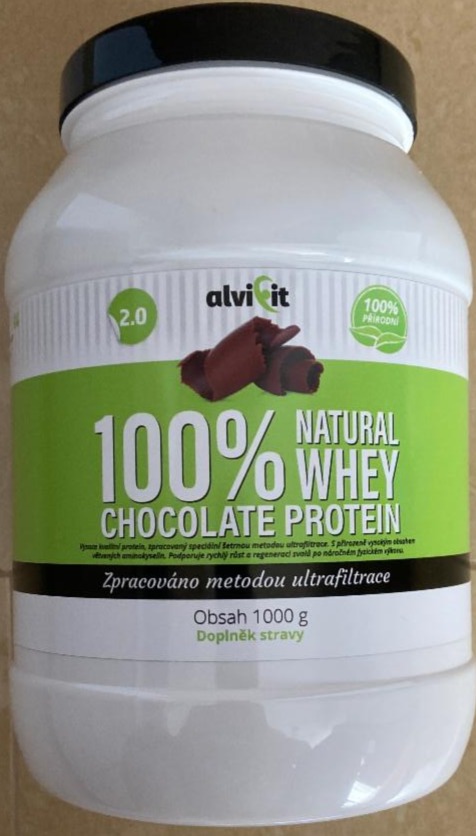 Fotografie - 100% Natural WHEY Chocolate Protein Alvifit