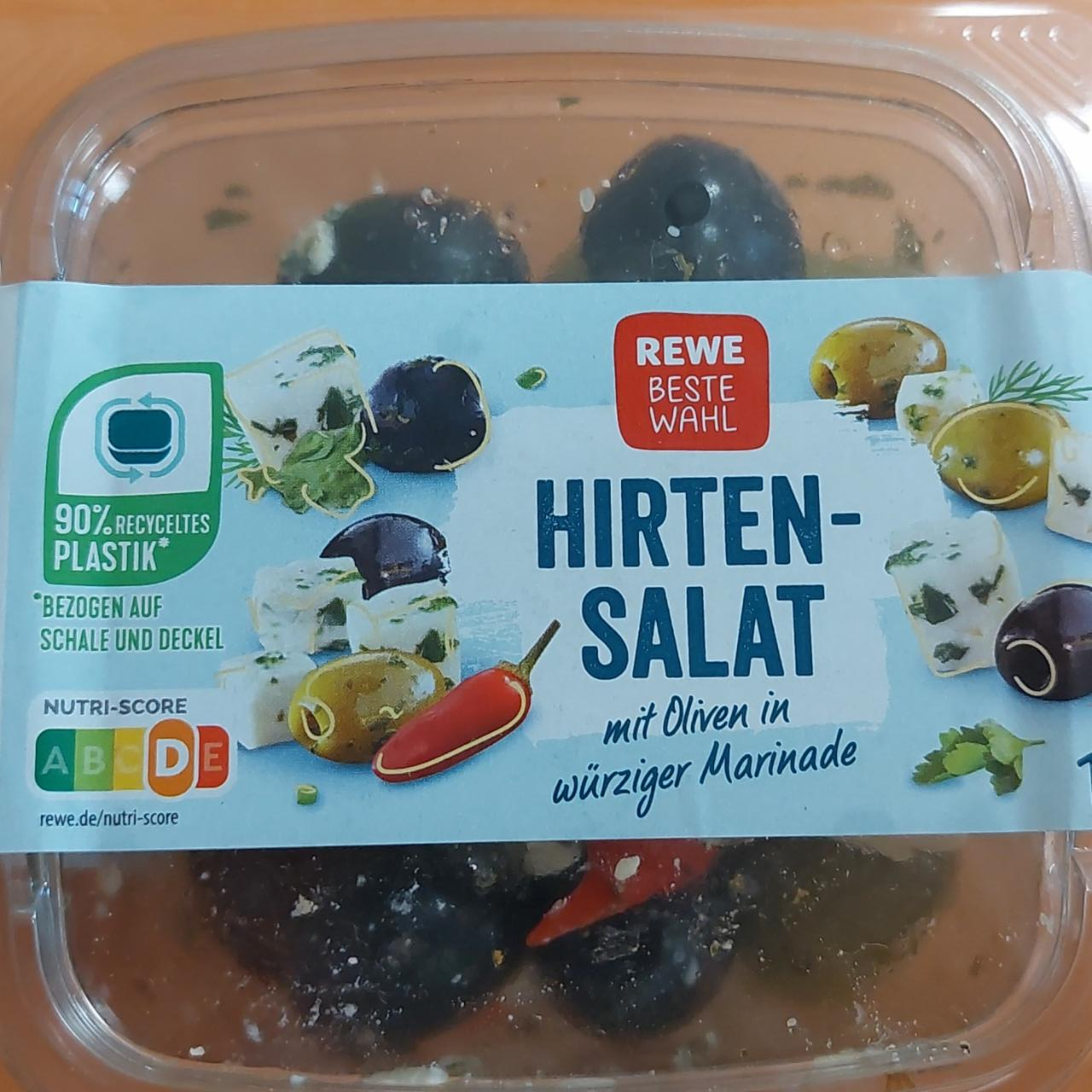 Fotografie - Hirten-Salat mít oliven würziger Marinade Rewe beste wahl