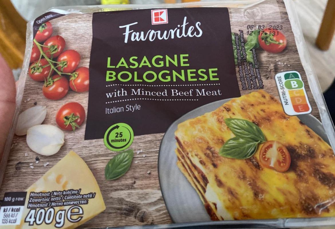 Fotografie - Lasagne Bolognese with minced beef meat K-Favourites