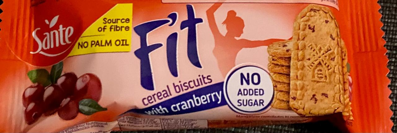 Fotografie - Fit cereal biscuits with cranberry No added sugar Sante