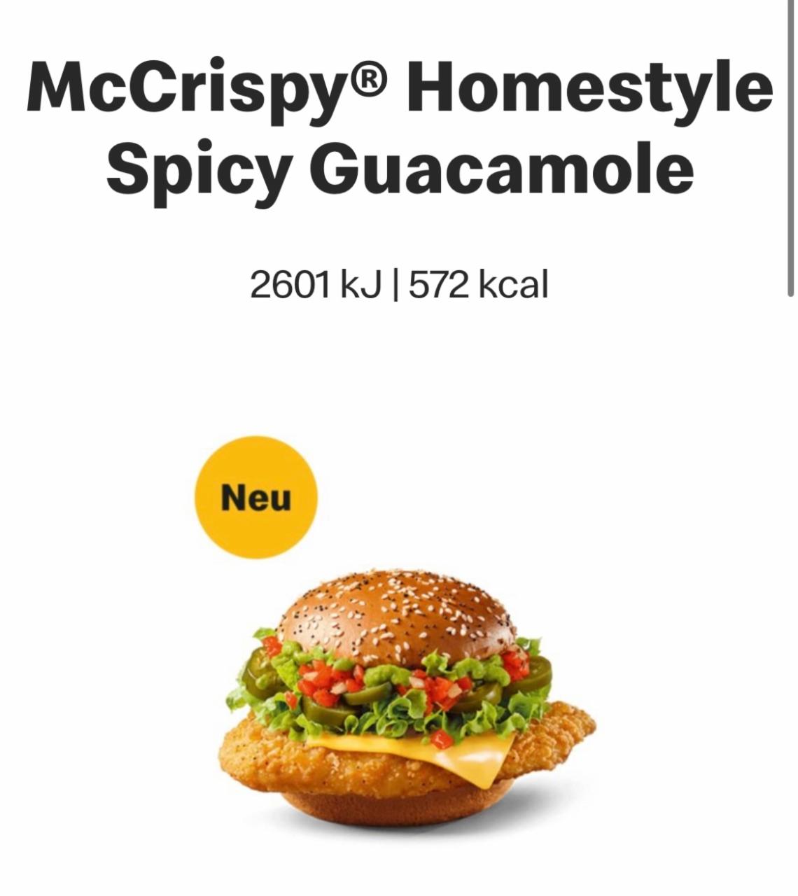 Fotografie - McCrispy Homestyle Spicy Guacamole
