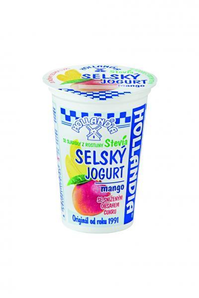 Fotografie - selský jogurt mango se sníženým obsahem cukru Hollandia