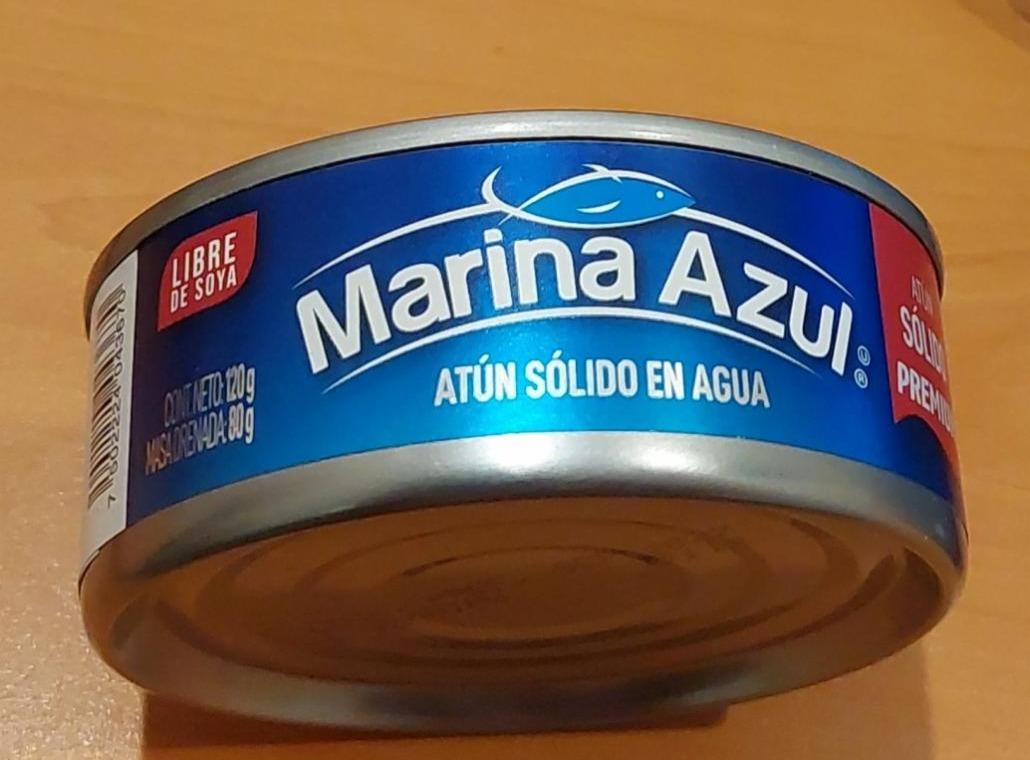 Fotografie - Atún sólido en agua Marina Azul