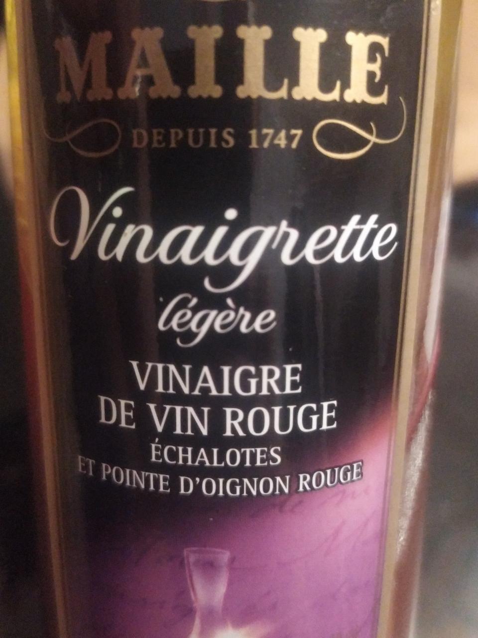 Fotografie - Vinaigrette Légère Vinaigre de Vin Rouge Échalote et Pointe d'Oignon Rouge Maille