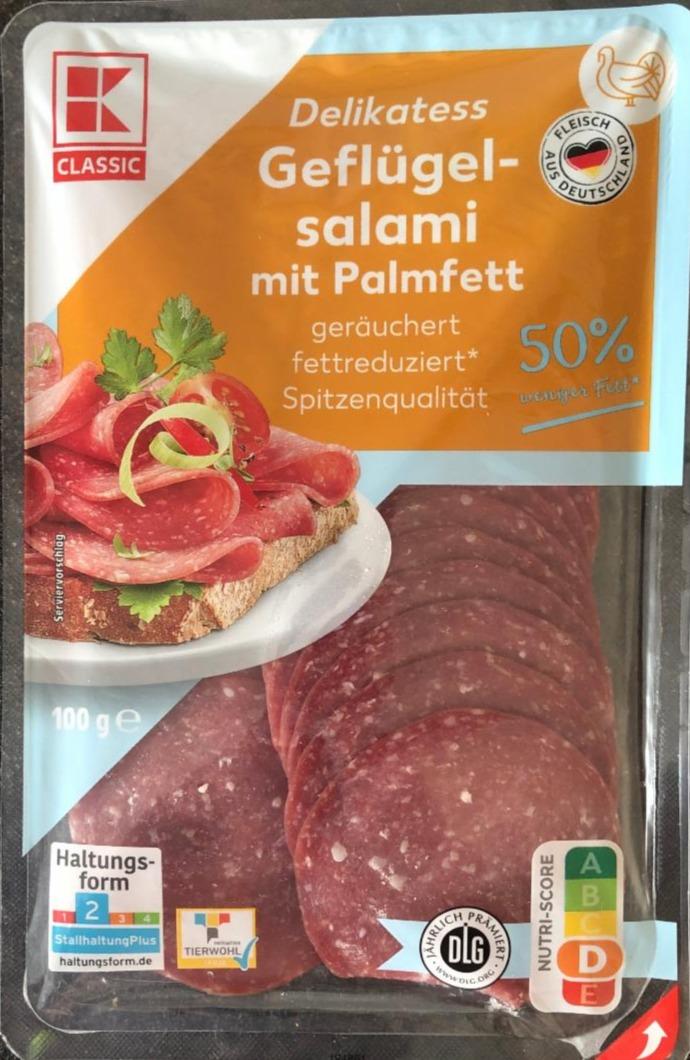 Fotografie - Delikatess Geflügel-salami mit Palmfett 50% K-Classic