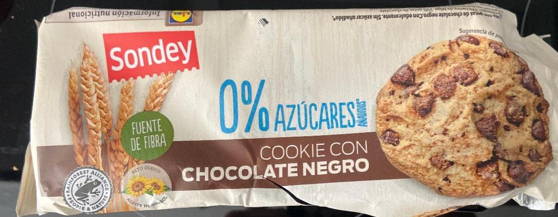 Fotografie - Cookie con Chocolate Negro 0% azúcares Sondey