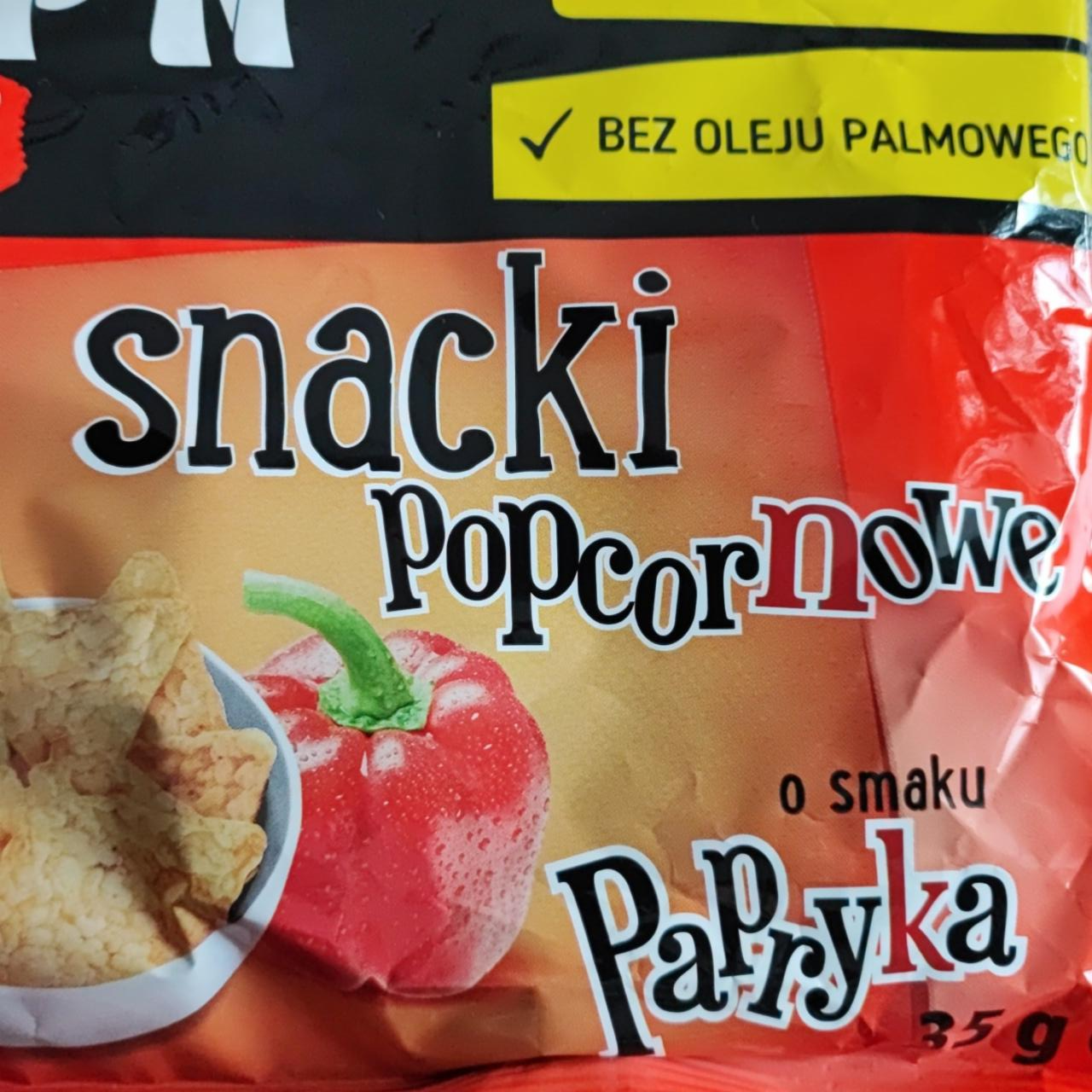 Fotografie - Snacki popcornowe papryka Pop'n Chrup