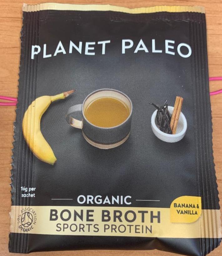 Fotografie - Organic Bone broth sports protein banana & vanilla Planet Paleo