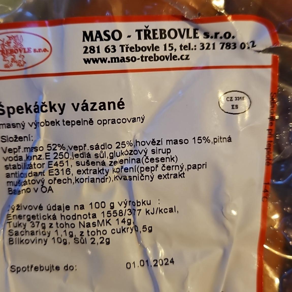 Fotografie - Špekáčky vázané Maso Třebovle