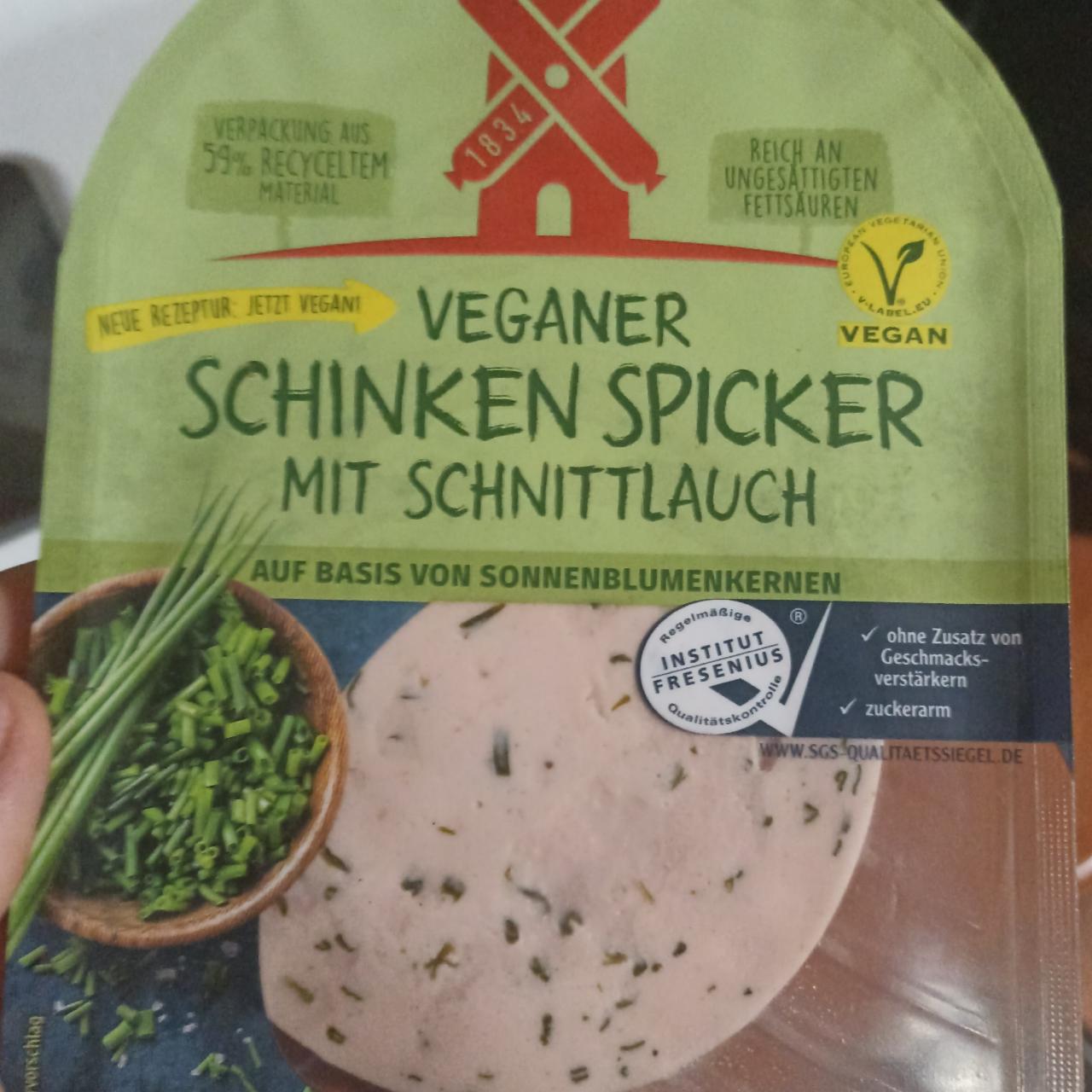 Fotografie - Veganer schinken spicker mit snittlauch Rügenwalder