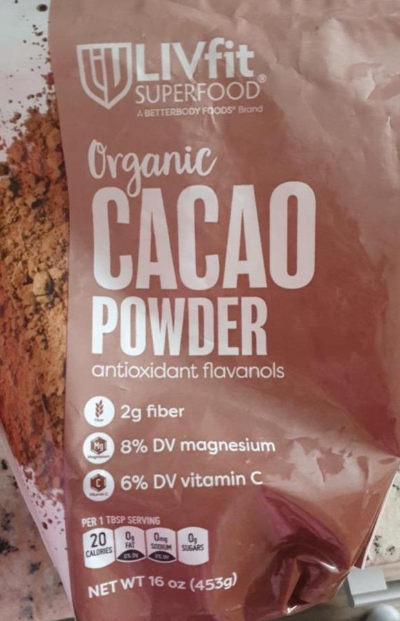 Fotografie - Organic Cacao powder LIVfit Superfood