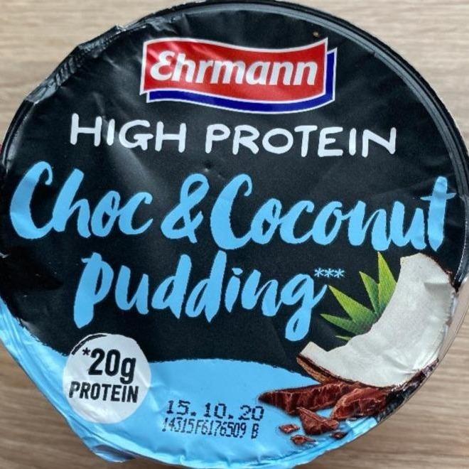 Fotografie - High protein choc & coconut pudding Ehrmann