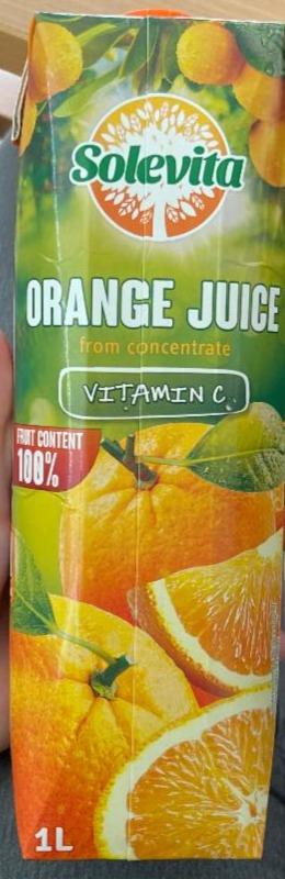 Fotografie - Orange Juice 100% from concentrate Solevita