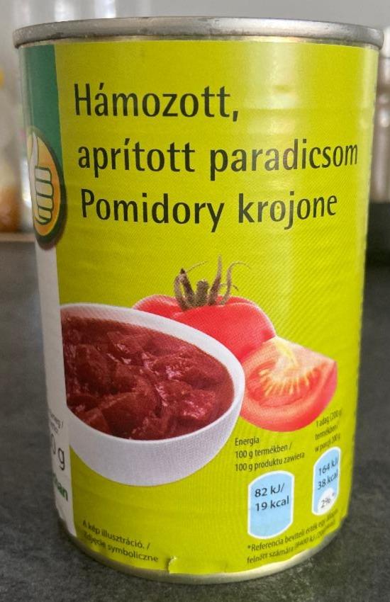 Fotografie - Hámozott aprított paradicsom Pomidory krojone