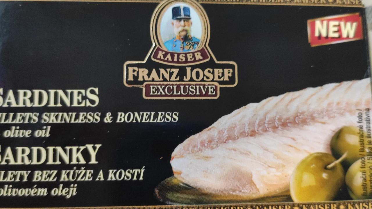 Fotografie - Sardinky filety bez kůže a kostí v olivovém oleji Kaiser Franz Jose