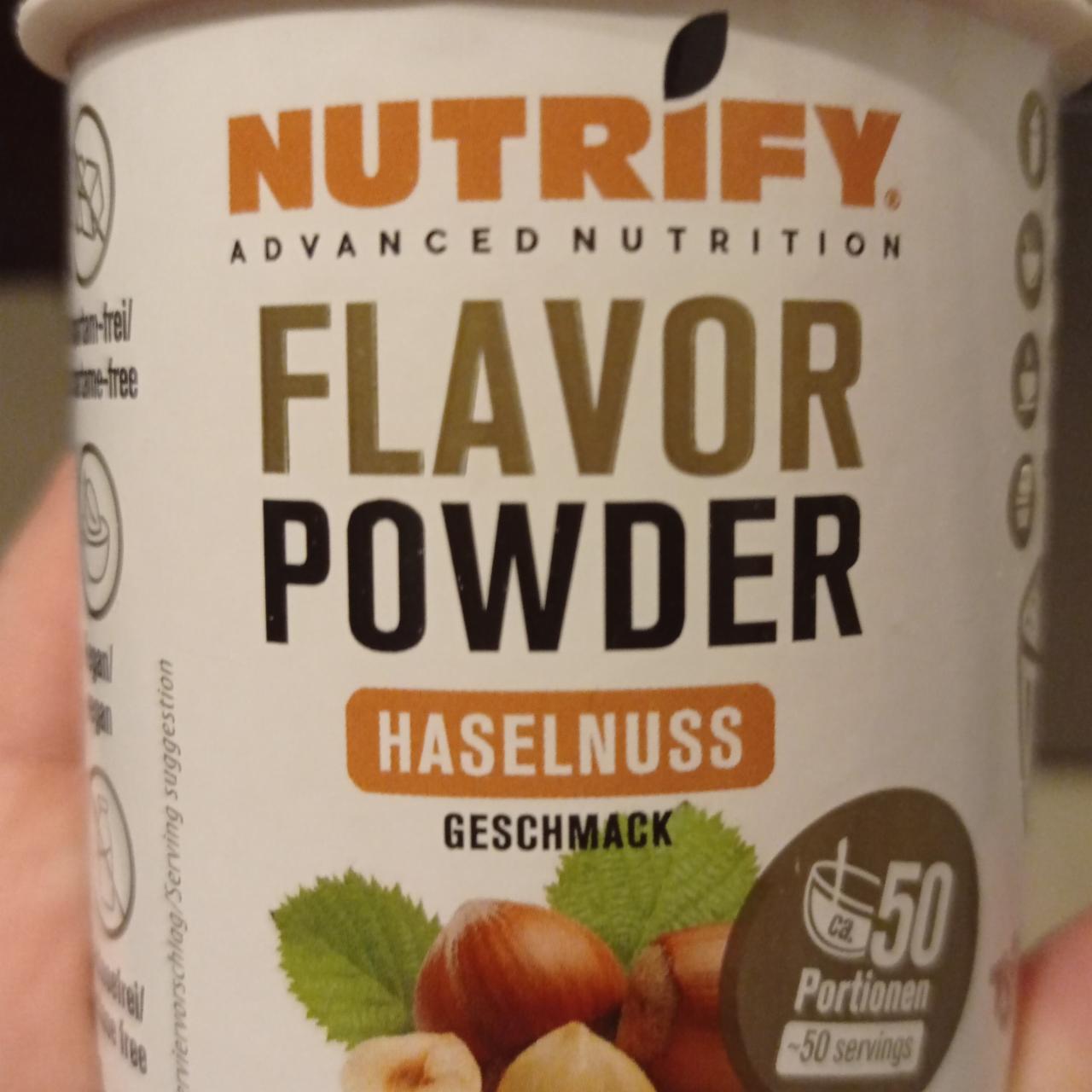 Fotografie - Flavor powder Haselnnuss Nutrify