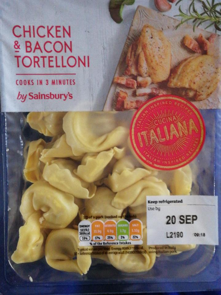 Fotografie - Chicken & Bacon Tortelloni by Sainsbury's