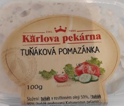 Fotografie - Tuňáková pomazánka Karlova pekárna 