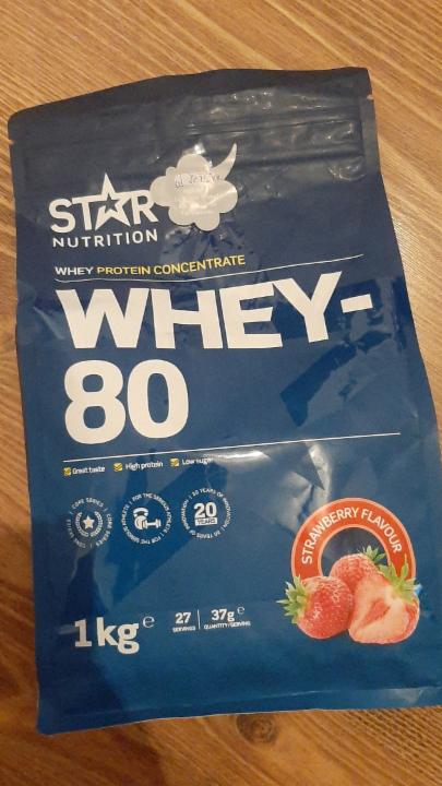 Fotografie - Whey 80 Strawberry Flavour Star Nutrition