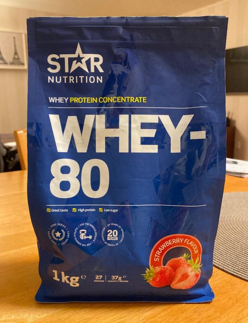 Fotografie - Whey-80 Protein Cookies & Cream flavour Star Nutrition