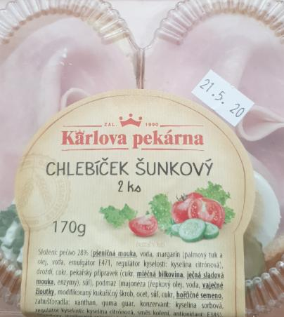 Fotografie - Chlebíček šunkový Karlova pekárna