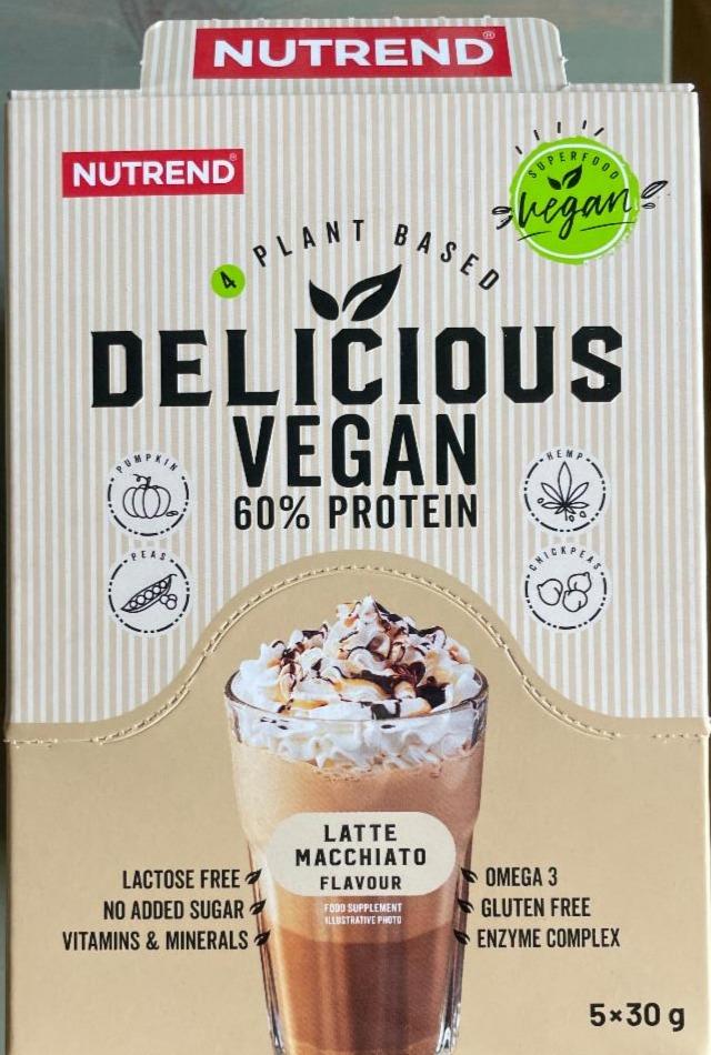 Fotografie - Delicious vegan 60% protein latte macchiato Nutrend
