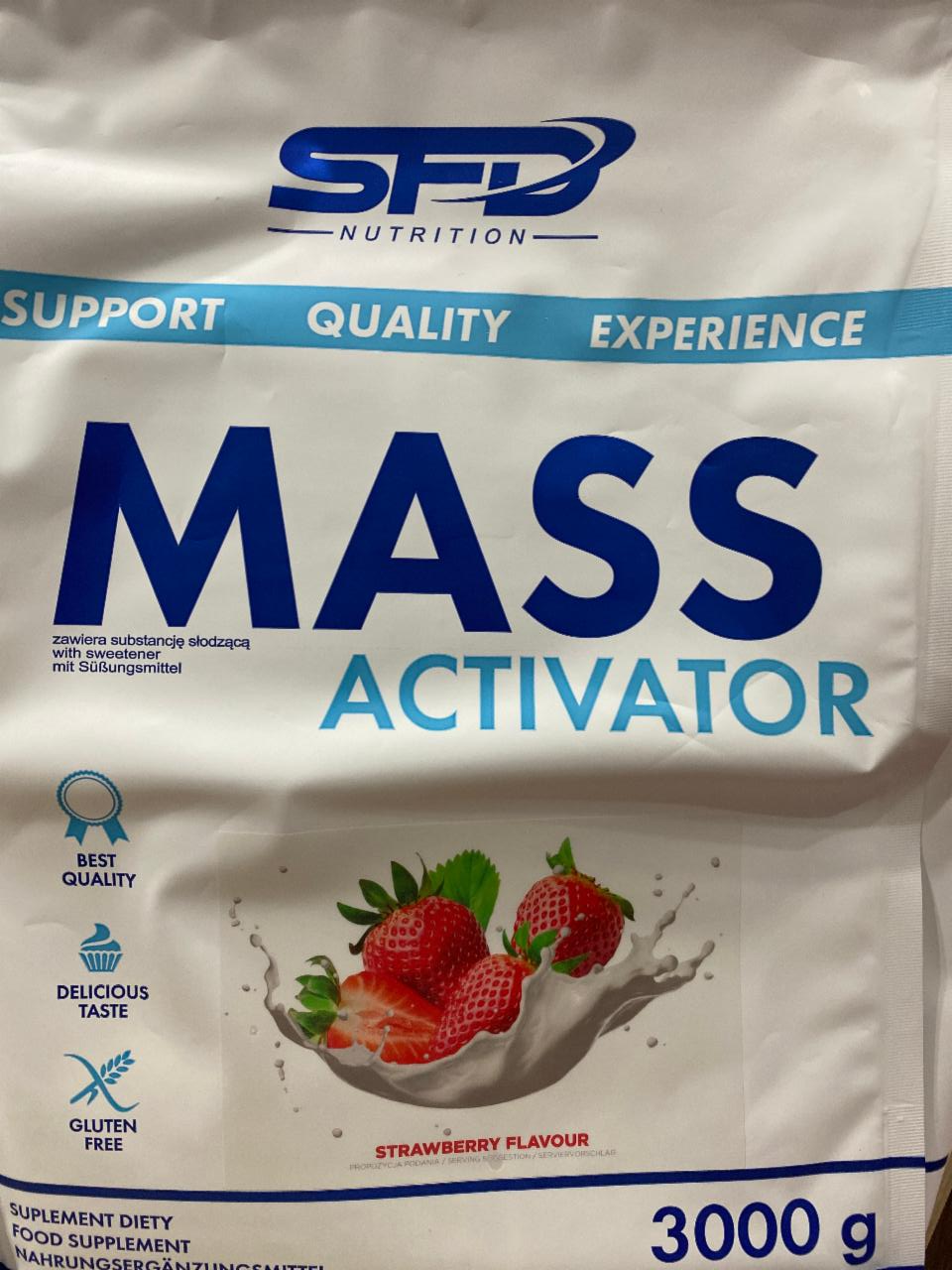 Fotografie - Mass Activator strawberry flavour SFD Nutrition