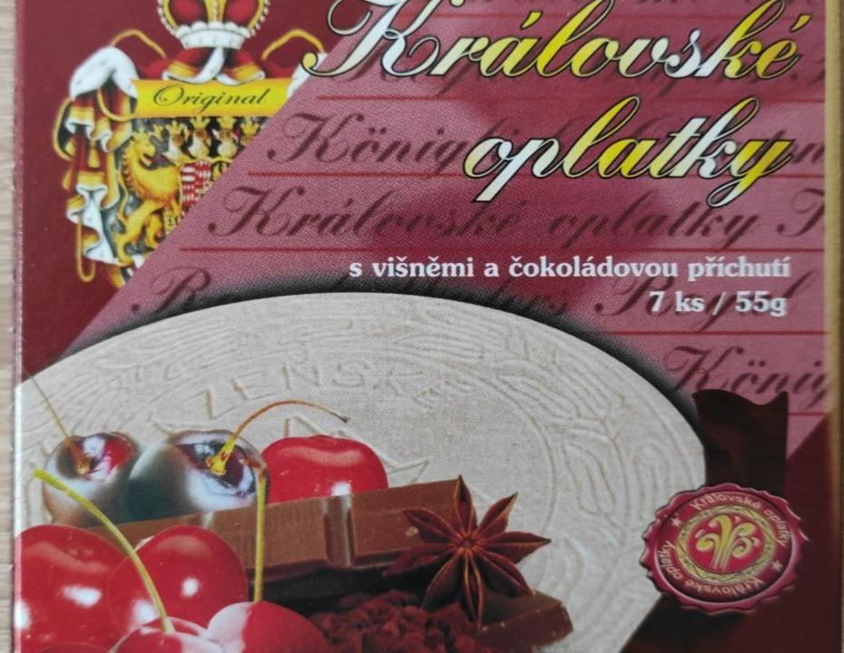 Fotografie - Královské oplatky s višněmi a čokoládovou příchutí
