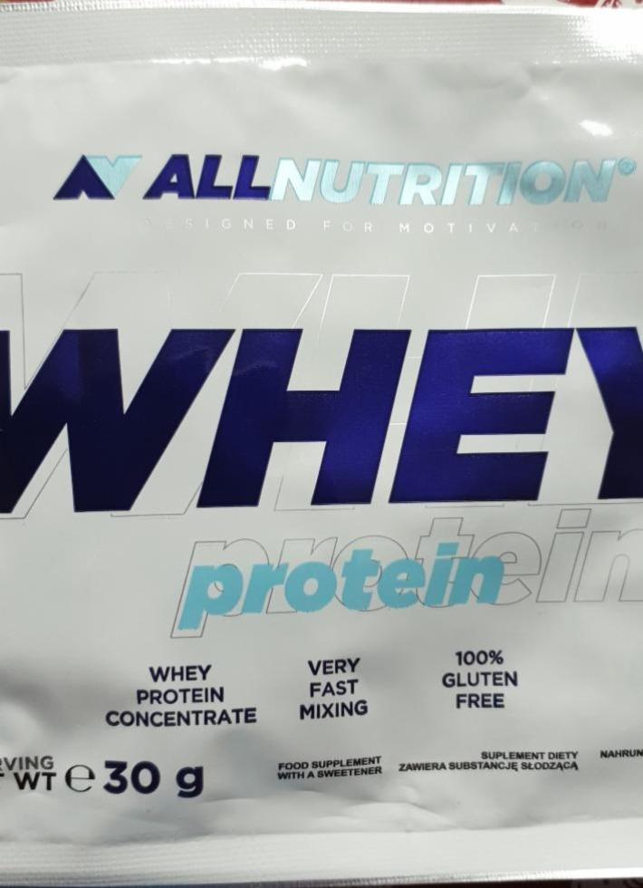 Fotografie - Whey Protein White Choco Raspberry Allnutrition