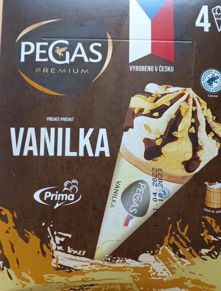 Fotografie - Zmrzlinový kornout Pegas premium vanilka Prima