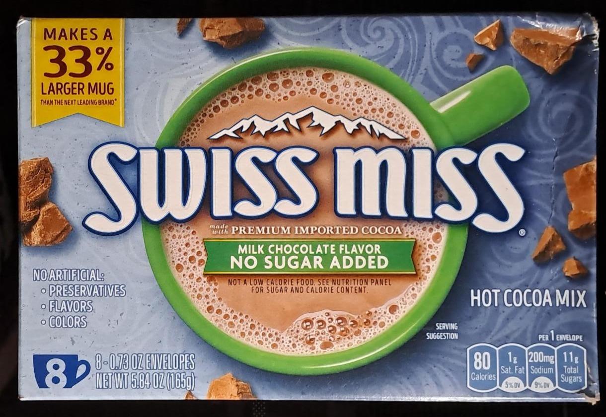 Fotografie - Hot Cocoa Mix Milk Chocolate flavor No Sugar Added Swiss Miss