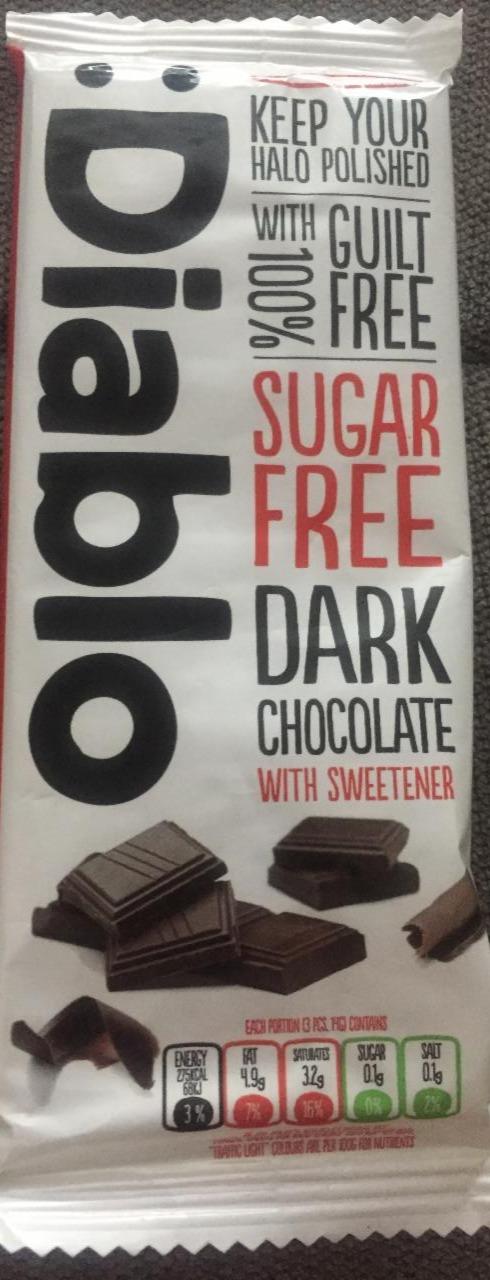 Fotografie - Dark Chocolate with Sweetener Diablo