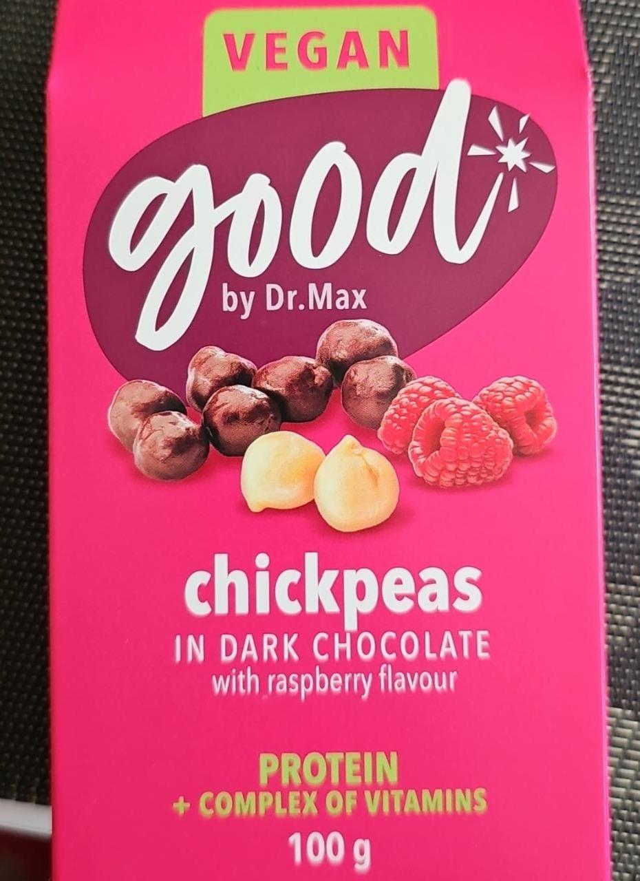Fotografie - Chickpeas in dark chocolate with raspberry flavour Good vegan by Dr.Max