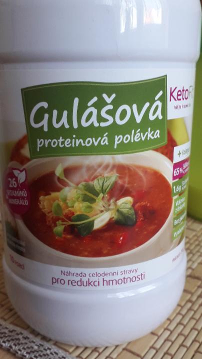 Fotografie - gulášová proteinová polévka Ketofit