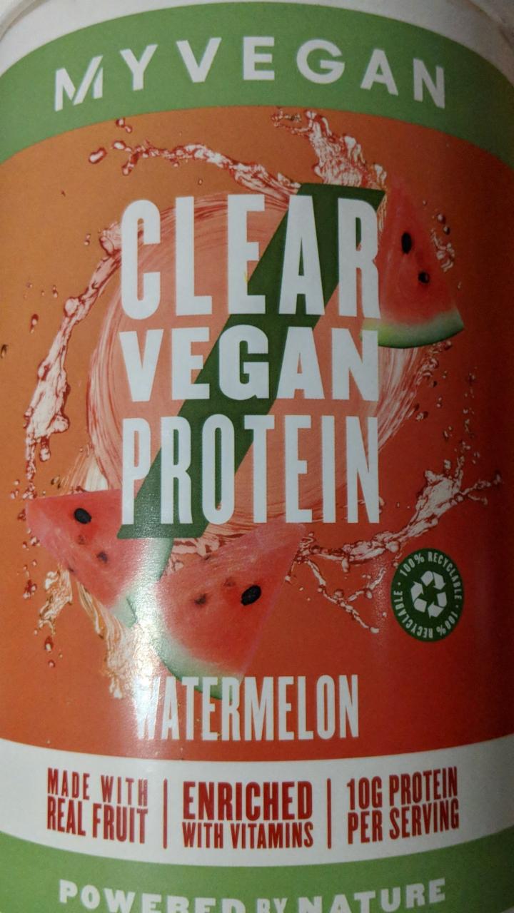 Fotografie - Clear Vegan Protein Watermelon MyVegan